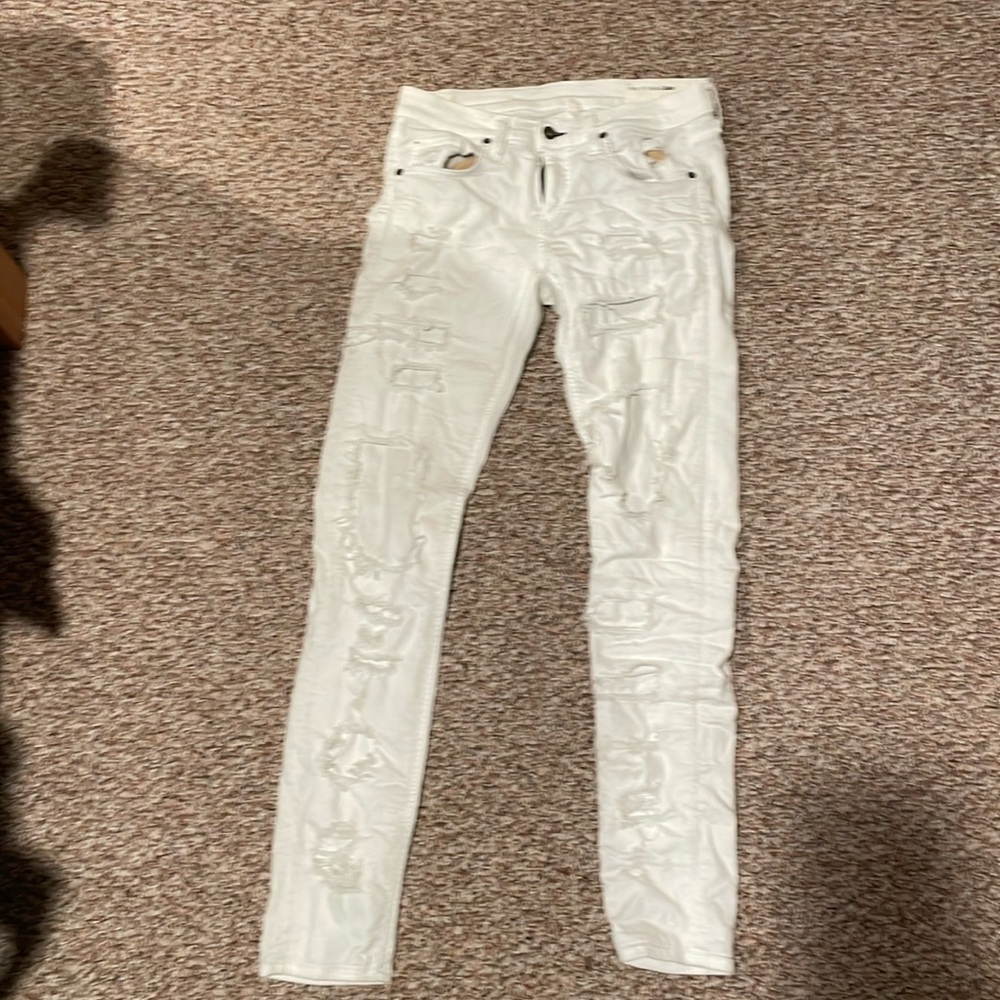 White Distressed Jeans